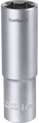 Hlavice nástrčná prodloužená 1/2", 17mm, L 77mm FORTUM