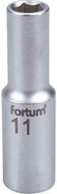 Hlavice nástrčná prodloužená 1/2", 11mm, L 77mm FORTUM