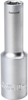 Hlavice nástrčná prodloužená 1/2", 10mm, L 77mm FORTUM