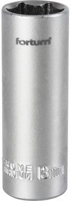 Hlavice nástrčná prodloužena 1/4", 13mm, L 50mm FORTUM