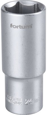 Hlavice nástrčná prodloužená 1/2", 24mm, L 77mm FORTUM