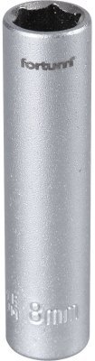 Hlavice nástrčná prodloužena 1/4", 8mm, L 50mm FORTUM