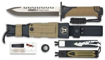 Nůž na přežití K25 32133 THUNDER II coyote