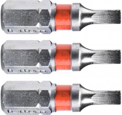 Hrot plochý sada 3ks, 3x25mm, S2 FORTUM