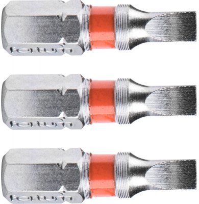 Hrot plochý sada 3ks, 4x25mm, S2 FORTUM