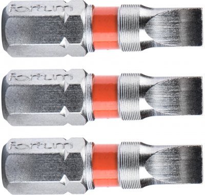 Hrot plochý sada 3ks, 5x25mm, S2 FORTUM