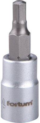 Hlavice zástrčná 1/4" imbus 1/4", H 4, L 38mm FORTUM