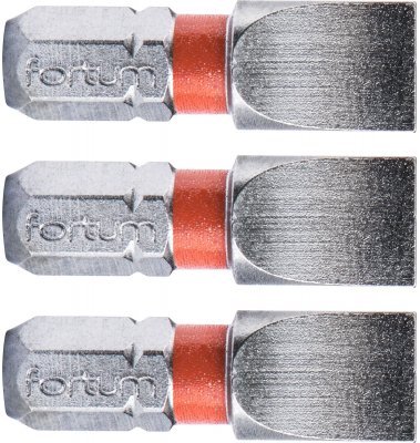 Hrot plochý sada 3ks, 8x25mm, S2 FORTUM