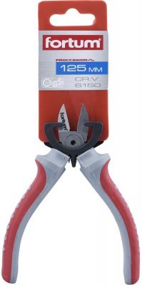 Kleště štípací boční pro elektroniku, 125mm, 61CrV5 FORTUM