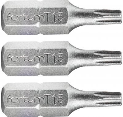 Hrot TORX, sada 3ks, T 15x25mm, S2 FORTUM