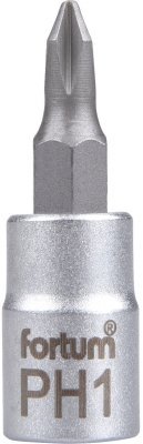 Hlavice zástrčná 1/4" hrot křížový, PH 1, L 37mm FORTUM