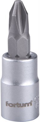 Hlavice zástrčná 1/4" hrot křížový, PH 2, L 37mm FORTUM