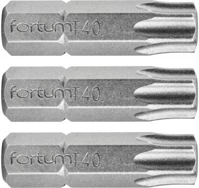 Hrot TORX, sada 3ks, T 40x25mm, S2 FORTUM