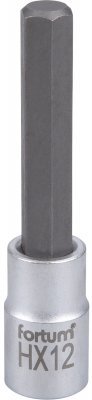 Hlavice zástrčná 1/2" prodlouž. imbus, H 12, L 100mm FORTUM