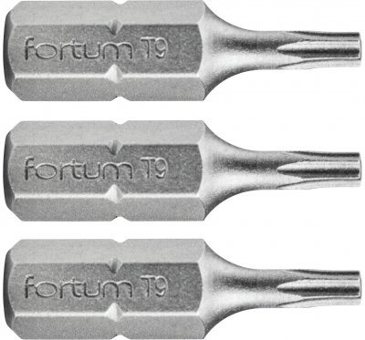 Hrot TORX, sada 3ks, T 9x25mm, S2 FORTUM