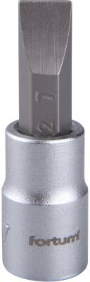 Hlavice zástrčná 1/4" hrot plochý, 7mm, L 37mm FORTUM