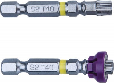 Hroty sada 2ks TORX s magnetickým kloboučkem, T 40x50mm, S2 FORTUM