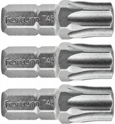Hrot TORX, sada 3ks, T 45x25mm, S2 FORTUM