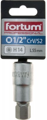 Hlavice zástrčná 1/2" imbus, H 14, L 55mm FORTUM