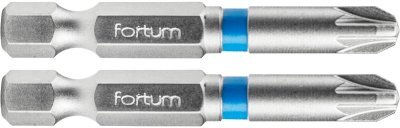 Hrot křížový pozidriv, sada 2ks, PZ 3x50mm, S2 FORTUM