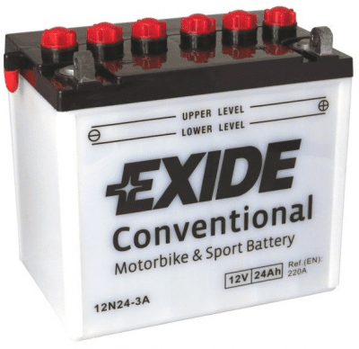 Motobaterie Exide Bike Conventional 12V, 24Ah, 12N24-3A