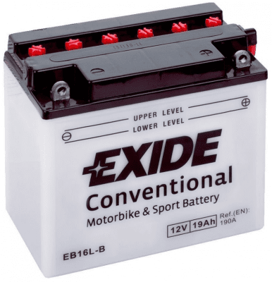 Motobaterie Exide Bike Conventional 12V, 19Ah, EB16L-B