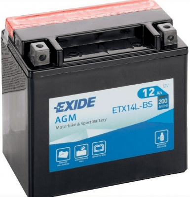 Motobaterie Exide Bike AGM 12V, 12Ah, ETX14L-BS