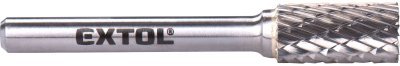 Fréza karbidová, válcová s čelním ozubením, pr.10x20mm/stopka 6mm, sek střední EXTOL INDUSTRIAL