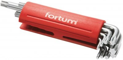 L-klíče TORX, sada 9ks, 10-50 FORTUM