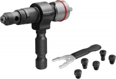 Nástavec nýtovací na vrtačku T, pro trhací nýty 2,4-6,4mm, CrMoV FORTUM