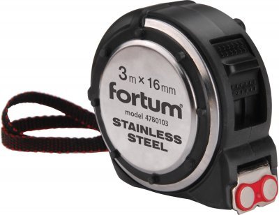 Metr svinovací NEREZ, 3m, š. pásky 16mm FORTUM