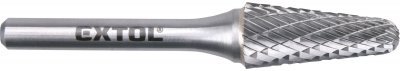Fréza karbidová, konická 14° zakulacená, pr.12x28mm/stopka 6mm, sek střední EXTOL INDUSTRIAL