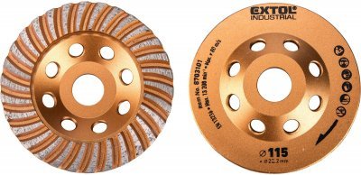 Kotouč diamantový brusný lamelový, ⌀115x22,2mm EXTOL INDUSTRIAL