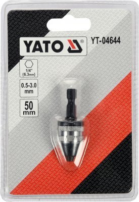 Bezklíčové rychloupínací sklíčidlo 0.5-3.0mm HEX Yato YT-04644