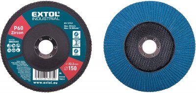 Kotouč lamelový šikmý zirkonový, P60,⌀150mm EXTOL INDUSTRIAL