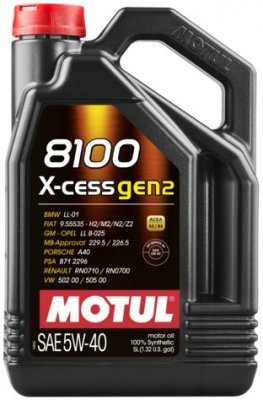 Motorový olej Motul 8100 X-CESS Gen2 5W-40, 5L