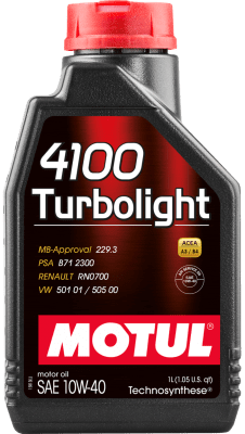 Motorový olej Motul 4100 Turbolight 10W-40, 1L