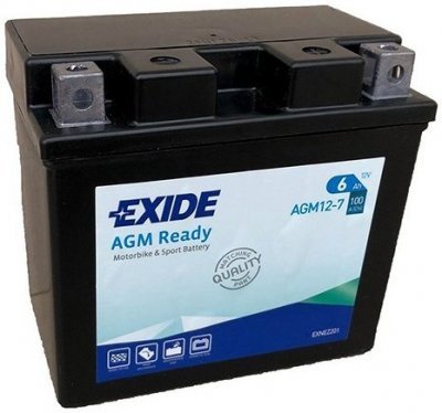 Motobaterie Exide Bike AGM Ready 12V, 6Ah, AGM12-7