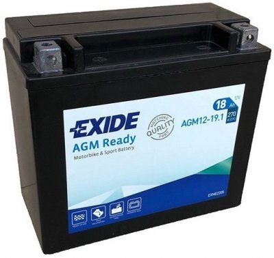 Motobaterie Exide Bike AGM Ready 12V, 18Ah, AGM12-19.1