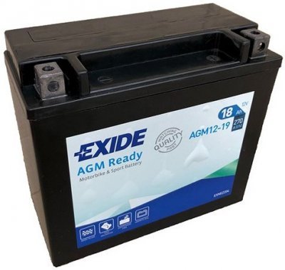 Motobaterie Exide Bike AGM Ready 12V, 18Ah, AGM12-19