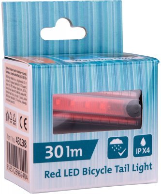 Světlo červené na kolo 30lm, USB nabíjení EXTOL LIGHT