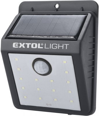Světlo nástěnné s pohybovým čidlem, 120lm, solární nabíjení EXTOL LIGHT