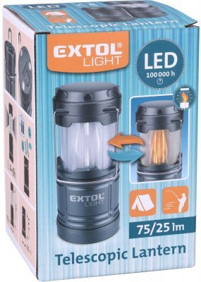 Lucerna teleskopická LED, 75lm/plamen EXTOL LIGHT