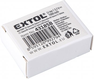 Baterie akumulátorová, 3,7V Li-ion, 1000mAh EXTOL LIGHT