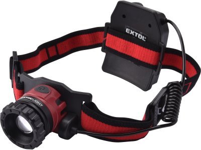 Čelovka 450lm CREE XPL, USB nabíjení, 10W CREE XPL, funkce ZOOM EXTOL LIGHT