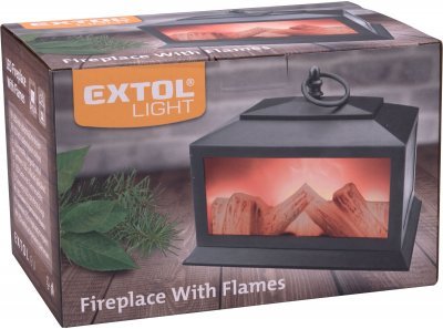 Krb s plápolajícím ohněm LED 43404 EXTOL LIGHT