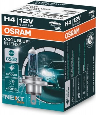 Žárovka Osram H4, Cool Blue Intense Next Gen. 64193CBN