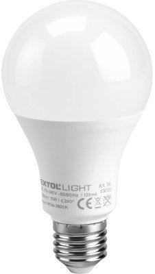 Žárovka LED klasická, 15W, 1350lm, E27, teplá bílá EXTOL LIGHT