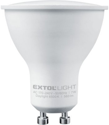 Žárovka LED reflektorová, 7W, 560lm, GU10, denní bílá EXTOL LIGHT