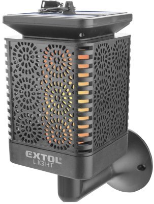 Pochodeň LED s plamenem, solární nabíjení, 12x LED EXTOL LIGHT